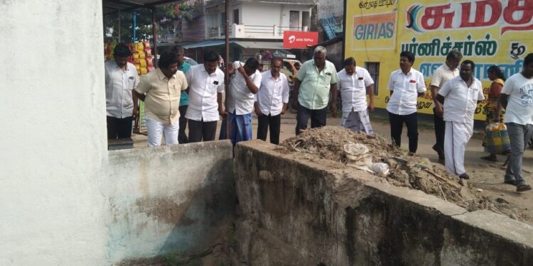 வடிகால்வாய் அமைக்கும் இடங்கள்.