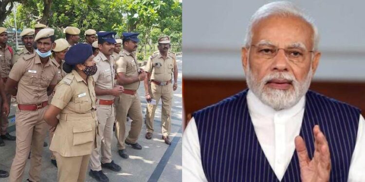 பிரதமர் மோடியின் பாதுகாப்பு பணிக்காக வந்த போலீசாருக்கு தரமில்லாத உணவு