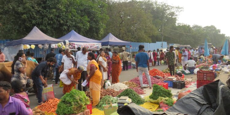 பொங்கல் பண்டிகை முன்னிட்டு 6 உழவர் சந்தையில் விற்பனை அமோகம்.