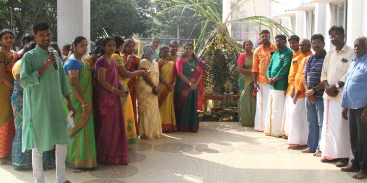 எஸ்.கே.பி. வனிதா மெட்ரிக் மேல்நிலைப் பள்ளியில் ” பொங்கல் திருநாள்” கொண்டாடப்பட்டது