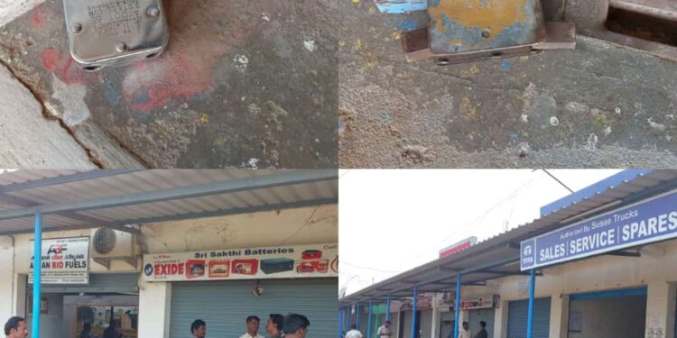 5 கடைகளில் ரூ. 1 லட்சம் பணம் பொருட்கள் திருட்டு