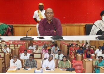 துணை முதல்வர் வருகை முன்னேற்பாடு:ஆட்சியர் தலைமையில் ஆலோசனை