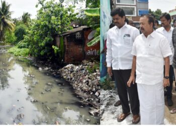 விழுப்புரத்தில் வாய்க்கால் தூர்வாரும் பணிகள் அமைச்சர் பொன்முடி, ஆட்சியர் ஆய்வு