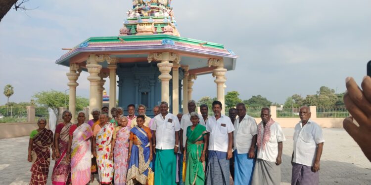 ஆரணி அருகே 24 ஆண்டுகளாக கோவில் நிலம் ஆக்கிரமிப்பு மீட்க கோரி கிராம மக்கள் போராட்டம்!