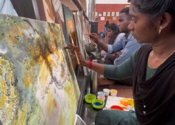 புதுச்சேரியில் பாறை ஓவிய முகாம்