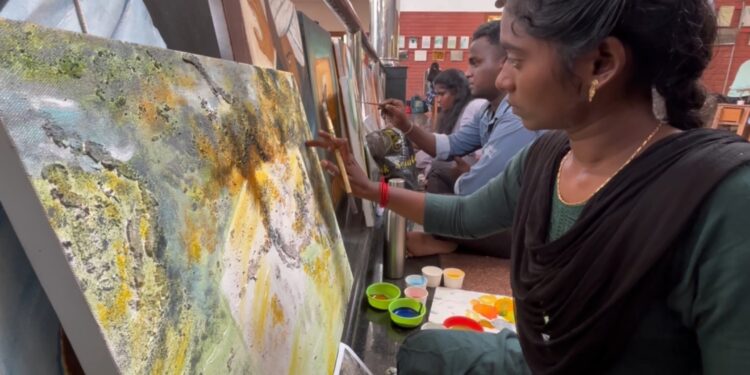 புதுச்சேரியில் பாறை ஓவிய முகாம்