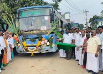 செஞ்சி அருகே புதிய பேருந்து சேவை துவக்கம்