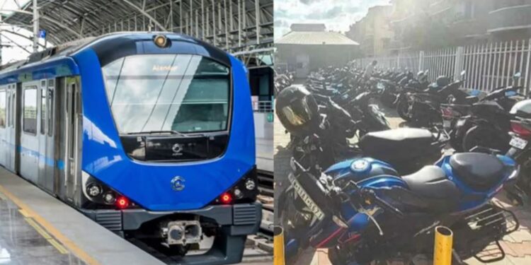 மெட்ரோ இரயில் நிலைய மாதாந்திர பார்க்கிங் பாஸ்கள் வரும் 1ம் தேதி முதல் நிறுத்தம்