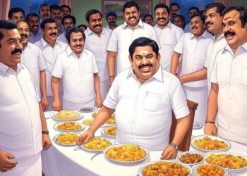 நாடே பெகல்காம் தாக்குதலில் கண்ணீரில் மிதந்து இருக்க அதிமுக எம்.எல்.ஏ.,க்களுக்கு விருந்து