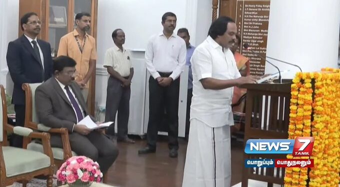 அமைச்சராகப் பதவி ஏற்ற மனோ தங்கராஜ்