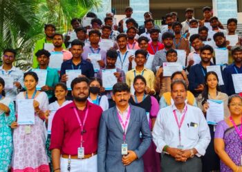 திருவண்ணாமலை எஸ்.கே.பி பொறியியல் கல்லூரியின் கணினி அறிவியல் துறை மாணவர்கள் சாதனை