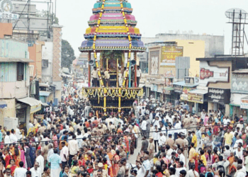 அண்ணாமலையார் கோயிலின் புதுப்பிக்கப்பட்ட அம்மன் தேர் வெள்ளோட்டம்