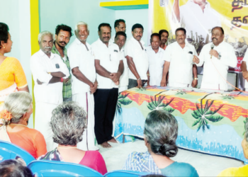 கலசப்பாக்கத்தில் பரப்புரையை தி.மு.க. எம்.எல்.ஏ. சரவணன் தொடங்கினார்