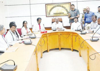 தி.மலை அரசு மருத்துவக் கல்லூரி மருத்துவமனையில் அமைச்சர் மா.சுப்பிரமணியன் ஆய்வு