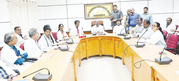 தி.மலை அரசு மருத்துவக் கல்லூரி மருத்துவமனையில் அமைச்சர் மா.சுப்பிரமணியன் ஆய்வு