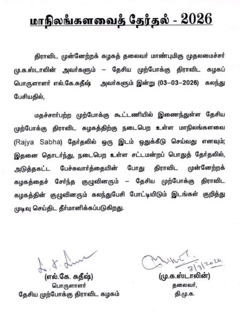 Rajya Sabha Seat for DMDK