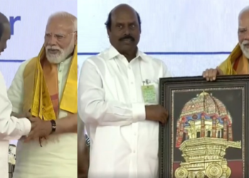 PM Modi and EV Velu Meeting